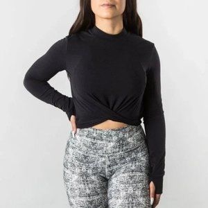 BuffBunny Knotty & Nice Crop Top - Onyx Black - S
